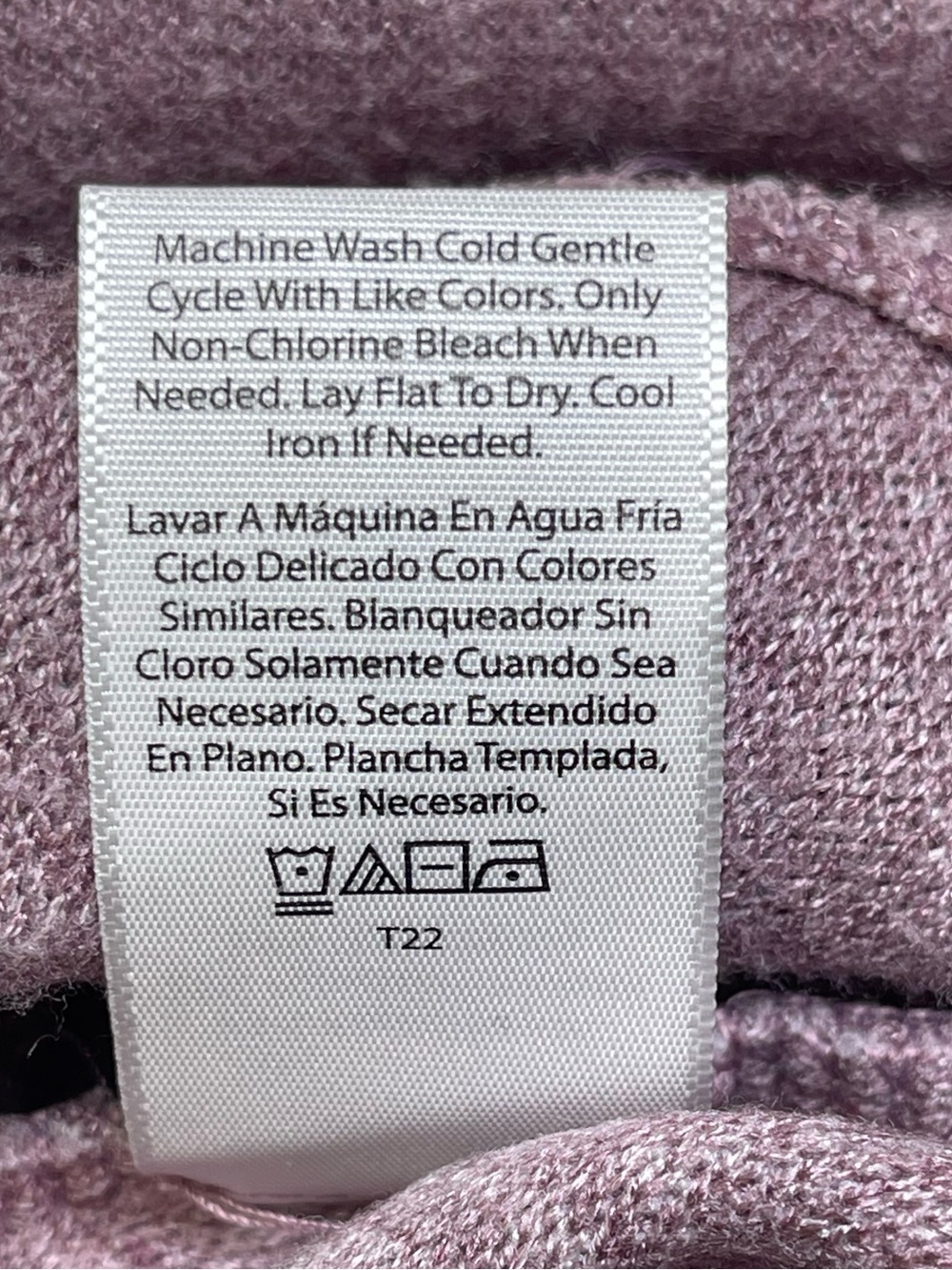 No Boundaries Men’s Medium Mauve Lavender Knit Hoodie Pouch Pocket Ultra Soft - Picture 5 of 9
